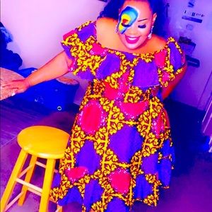 GTP fabric, Dress made in Ghana , 2x-3x